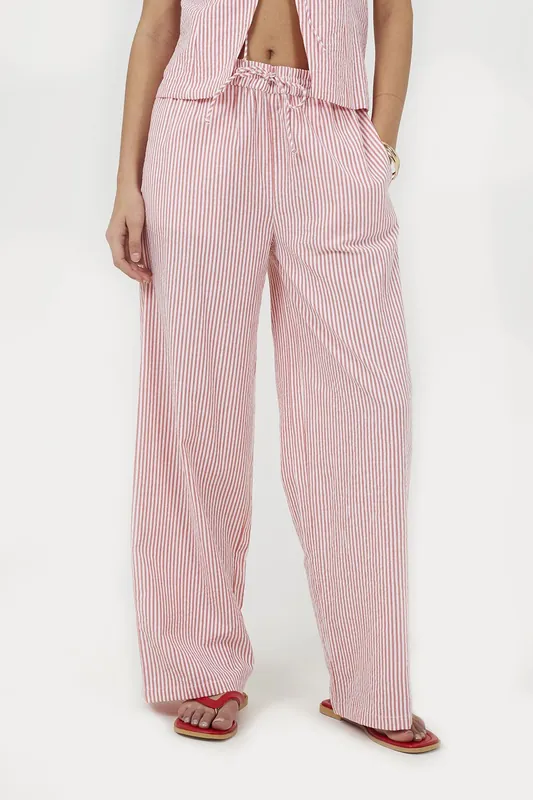 Striped Cotton Trousers - Brave Soul