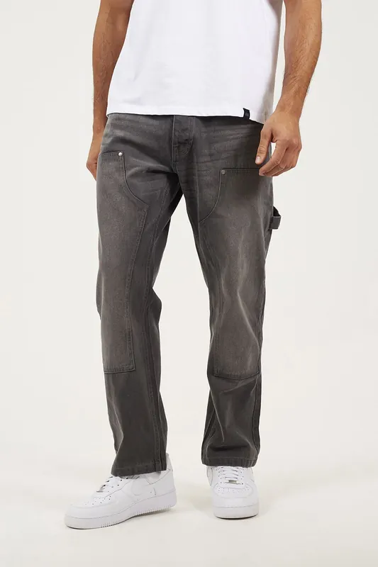 Loose Fit Carpenter Style Denim Jeans - Brave Soul