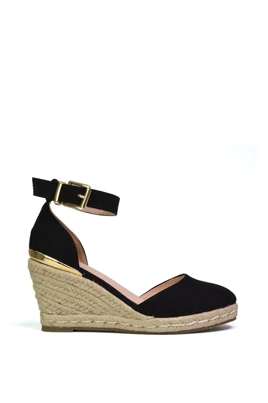 Forest' Closed Toe Espadrille Wedge Heel Sandals - XY London