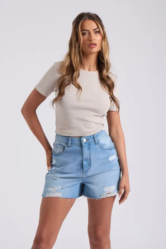 Ripped Mom Short - Urban Bliss