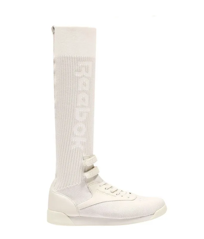 Classic Freestyle Hi Ultraknit White Trainers - Reebok