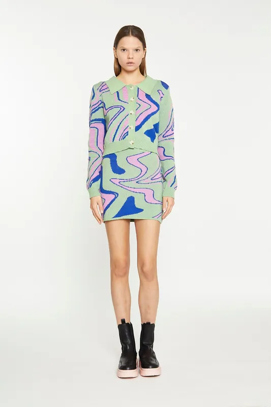 Knit Mini Skirt - Shnoo