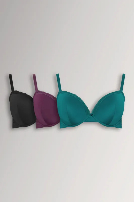 3 Pack Padded T-Shirt Bras
