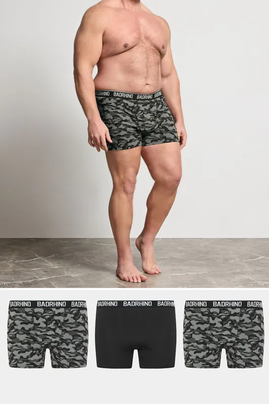 3 Pack Camo Boxers - BadRhino