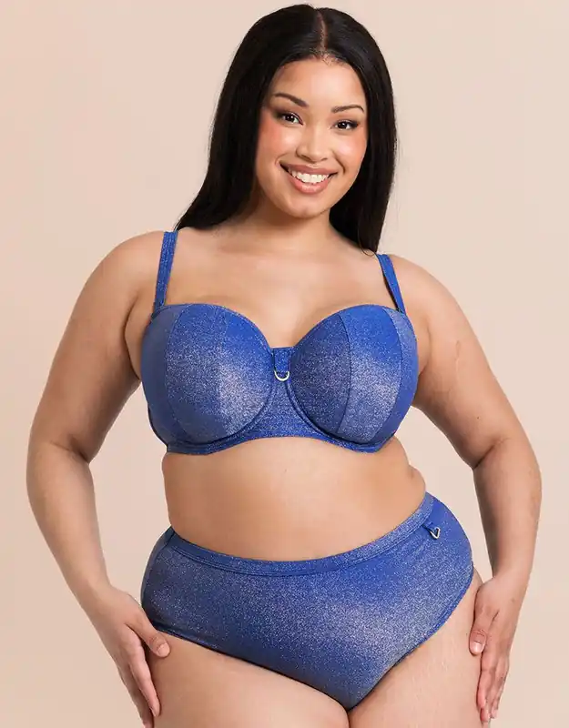 Sapphire Seas Bandeau Bikini Top Underwired - Curvy Kate