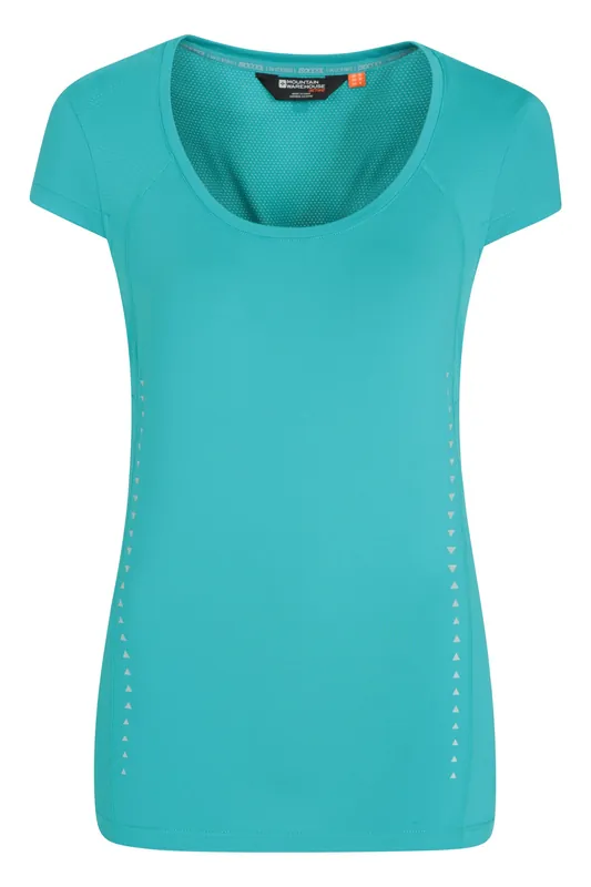 Pacesetter' Lightweight Breathable Reflective Running Cycling Tee - Mountain Warehouse