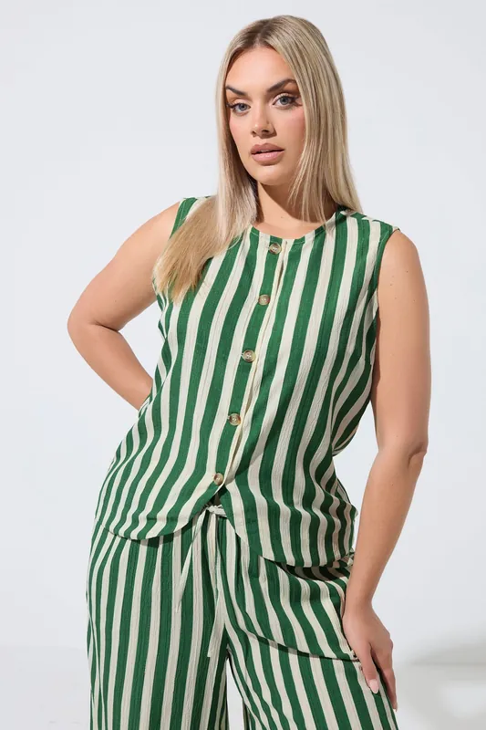 Woven Stripe Waistcoat - Yours