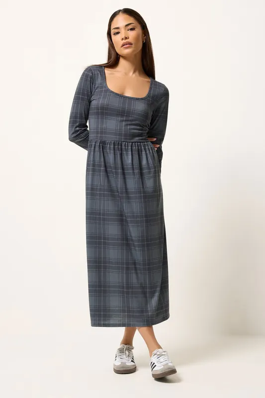 Petite Check Midi Dress - PixieGirl