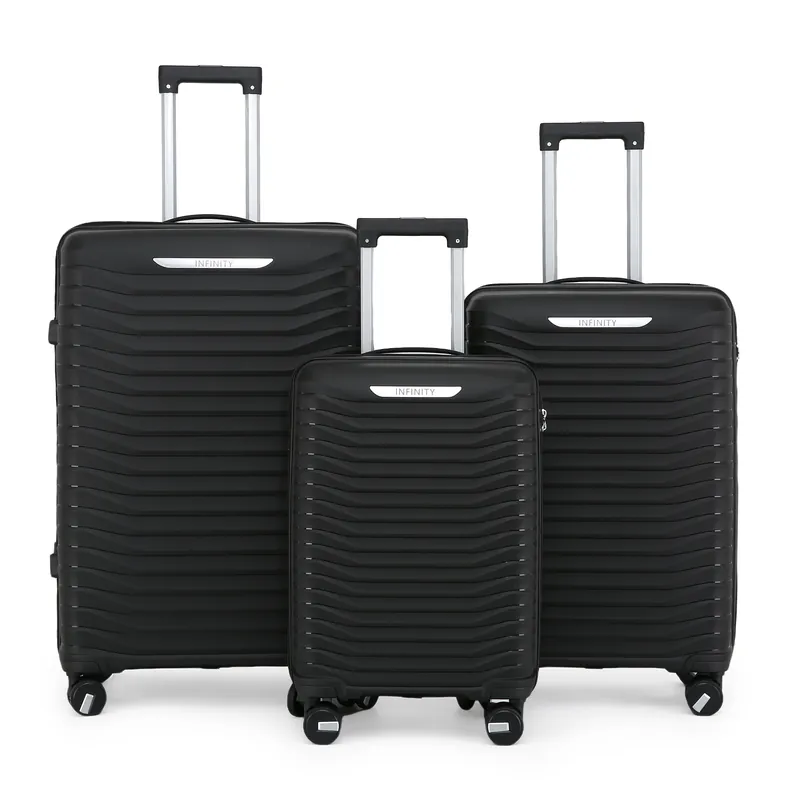 Hard Shell Classic Suitcase Set 8 Wheel Cabin TSA Luggage Case Holiday Travel - Infinity Leather