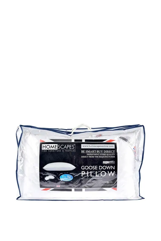 Luxury Goose Down Pillow Soft, Breathable & Hypoallergenic - Homescapes