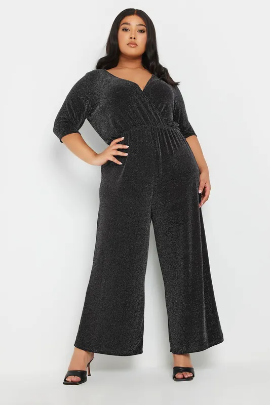 Metallic Wrap Jumpsuit - Yours