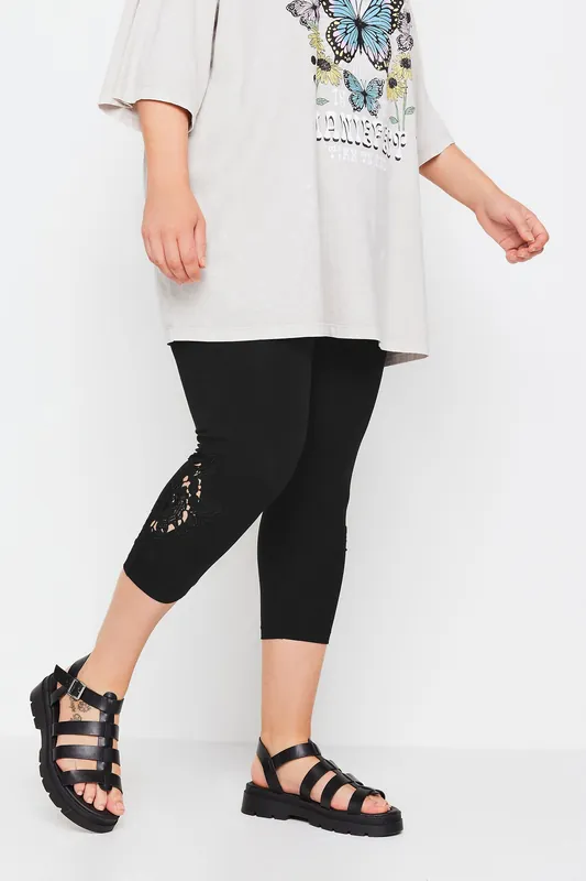 Cropped Lace Leggings - Yours