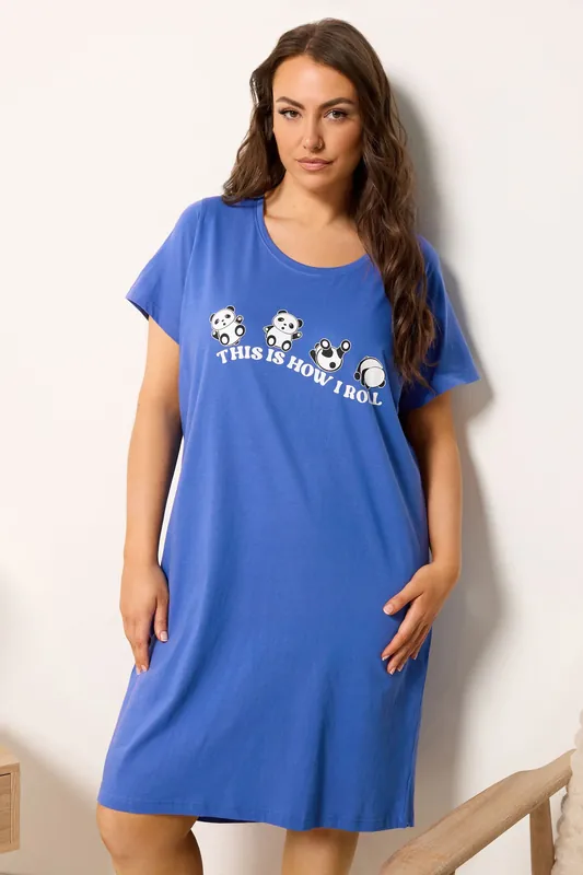 Panda Dipped Back Nightdress - Yours