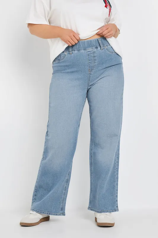 Wide Leg Stretch Jeggings - Yours