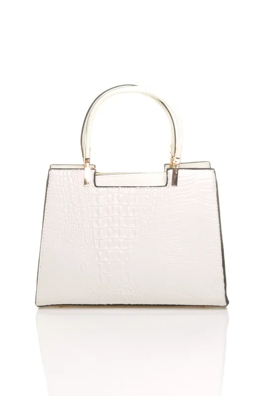 Detachable Crossbody Strap Croc-Embossed Grab Bag