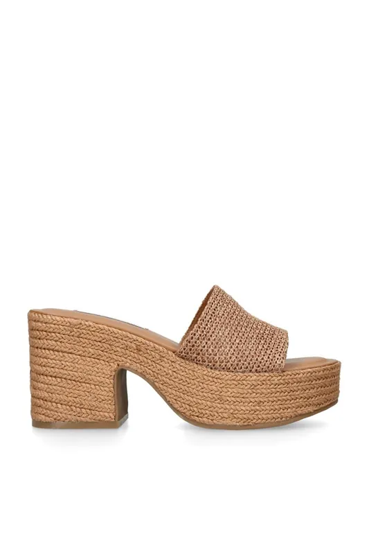 Trippy Brown Raffia' Heels - STEVE MADDEN