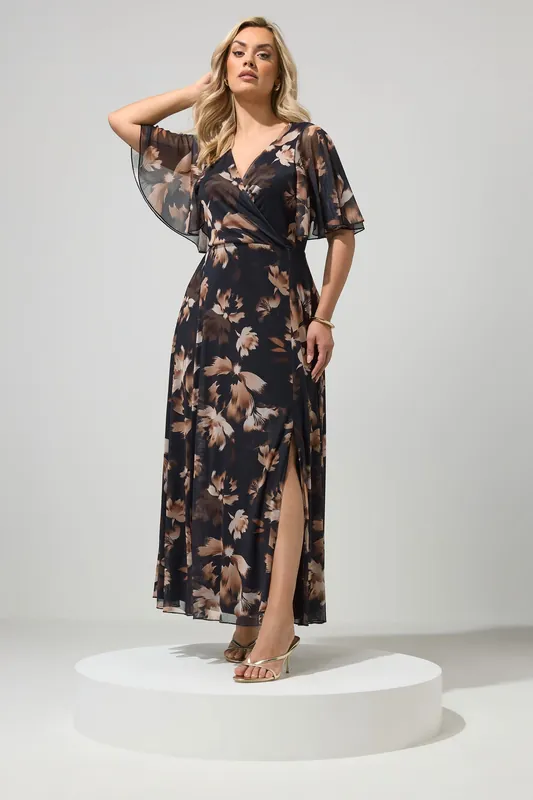 Floral Mesh Maxi Dress - Yours
