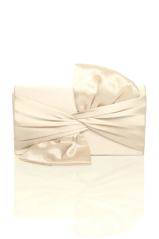 Evening Wedding Bridal Satin Prom Party Clutch Shoulder Bag - AJVANI