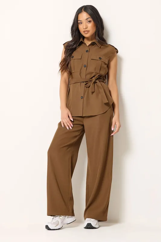 Petite Wide Leg Trousers - PixieGirl