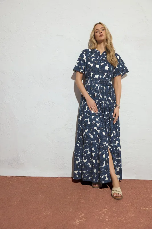 Tall Floral Tie Waist Maxi Dress - Long Tall Sally