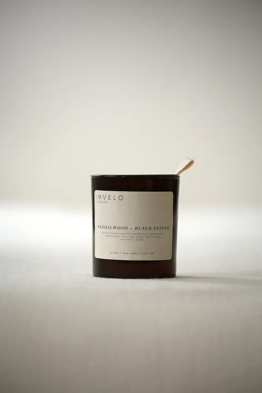 Signature Candle - Sandalwood + Black Pepper
