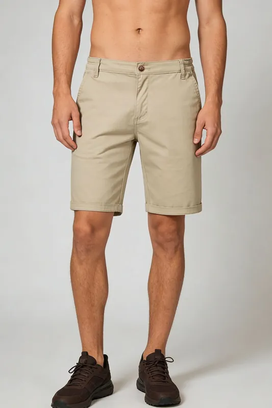 Casual Cotton Straight Fit Chino Shorts - MODISHION