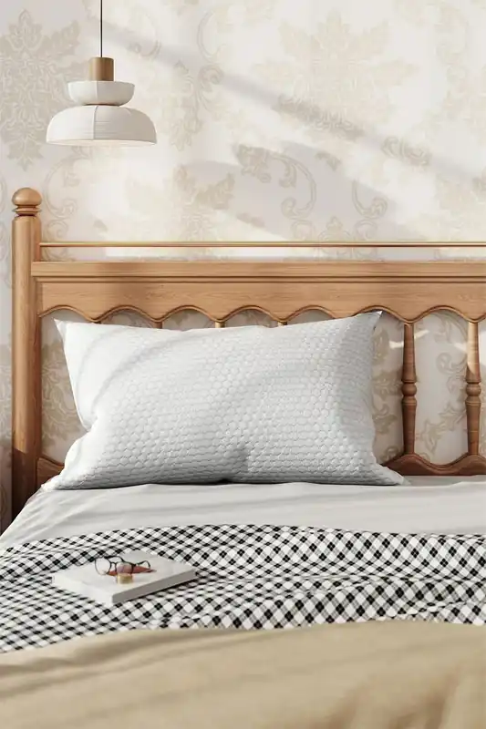 Queen Size Bamboo Fiber Fabric Shredded Memory Foam Adjustable Queen Bed Pillows - H&O Direct