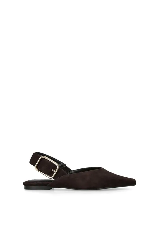 Shay Dark Brown' Suede Flats - STEVE MADDEN