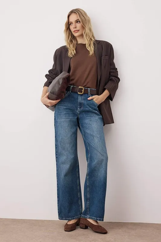 Vintage High Waisted Wide Leg Jeans - WOVCOR