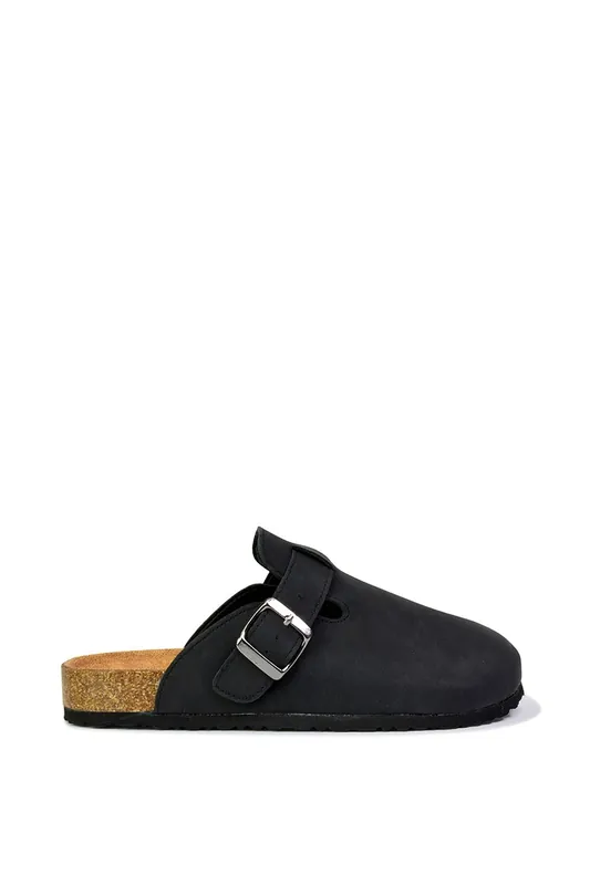 Lucy' Slip On Flat Cork Slider Mules - XY London