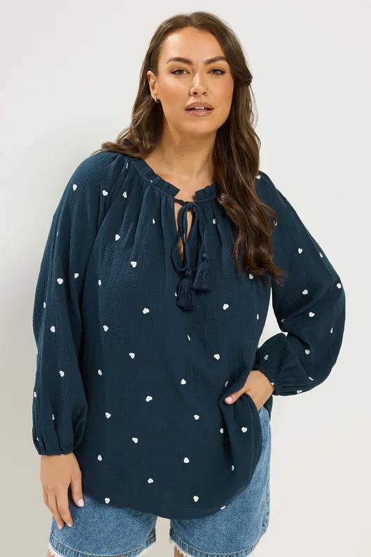 Heart Print Blouse - Yours