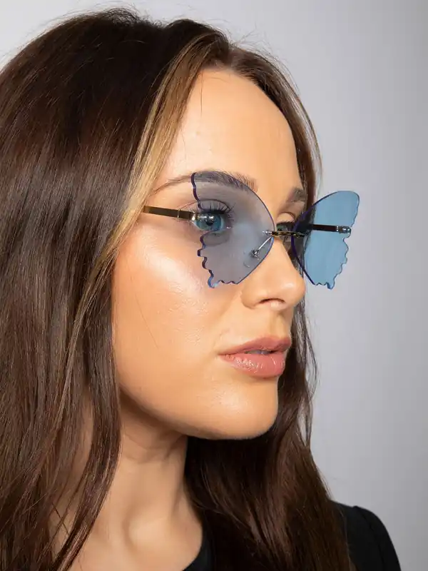 Frameless Blue Butterfly Sunglasses - SVNX