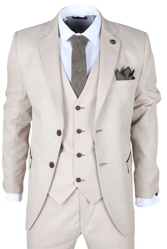 3 Piece Tailored Fit Wedding Suit - TruClothing