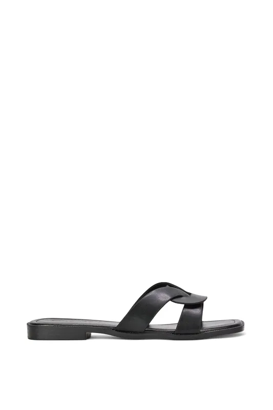 Charley' Slip On Sandal Sliders With Square Toe - XY London
