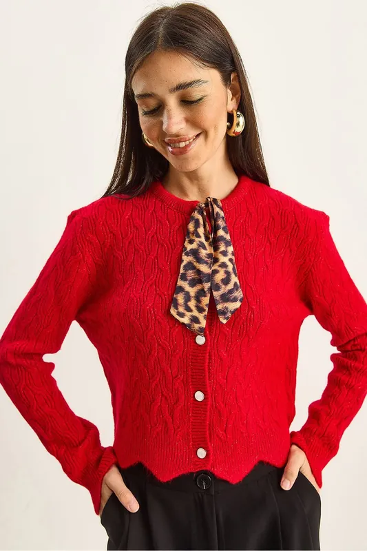 Textured Knitwear Cardigan - Bianco Lucci