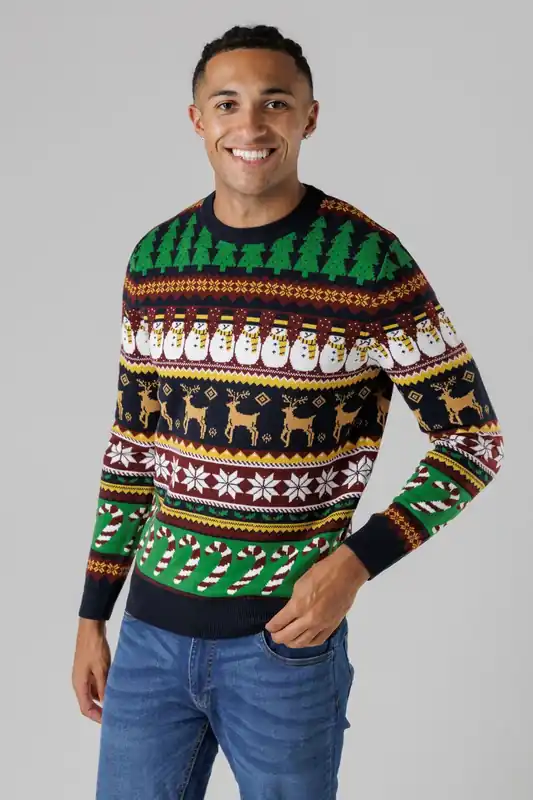 Festive Jacquard Crew Neck Jumper - Tokyo Laundry