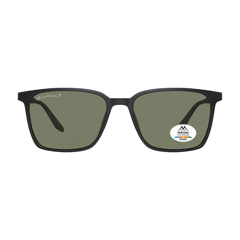 Square Matte Black G-15 Green Polarized MP186