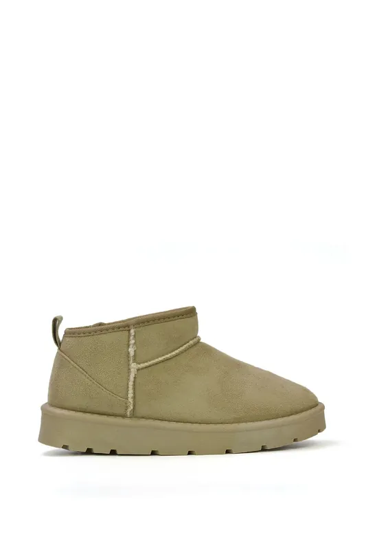 Angelina' Flat Ultra Mini Ankle Boots with Faux Fur Insole - XY London