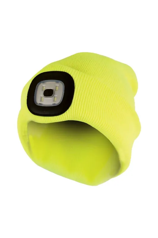 & Winter Knit Beanie Hat with LED Light Torch - Sock Snob