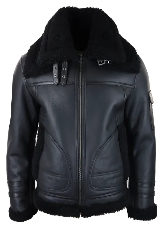 Shearling Sheepskin Zipped Coat - TruClothing