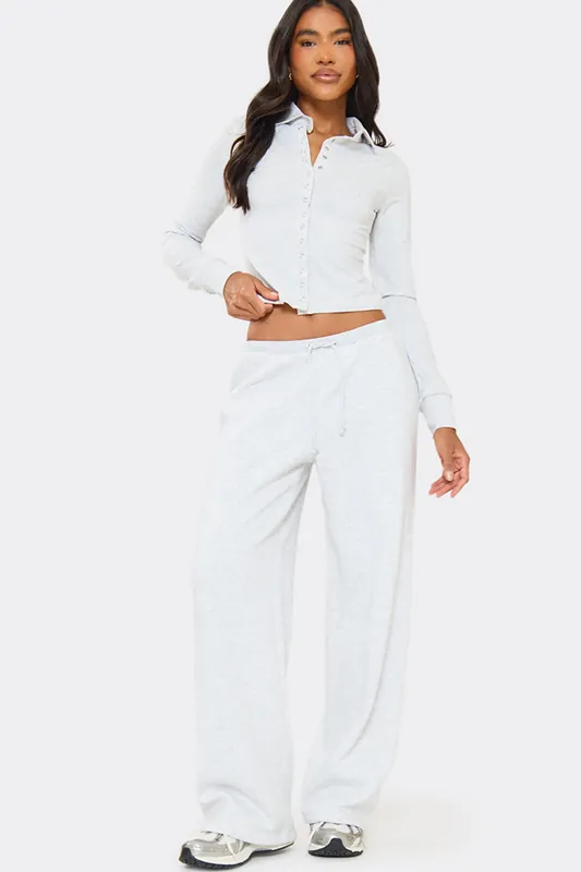 Wide Leg Low Rise Joggers - EGO