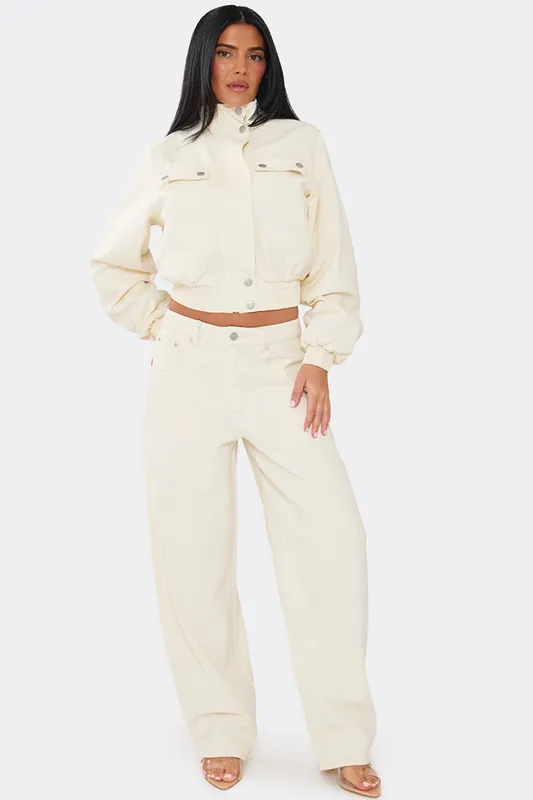 Wide Leg Denim Trousers - EGO