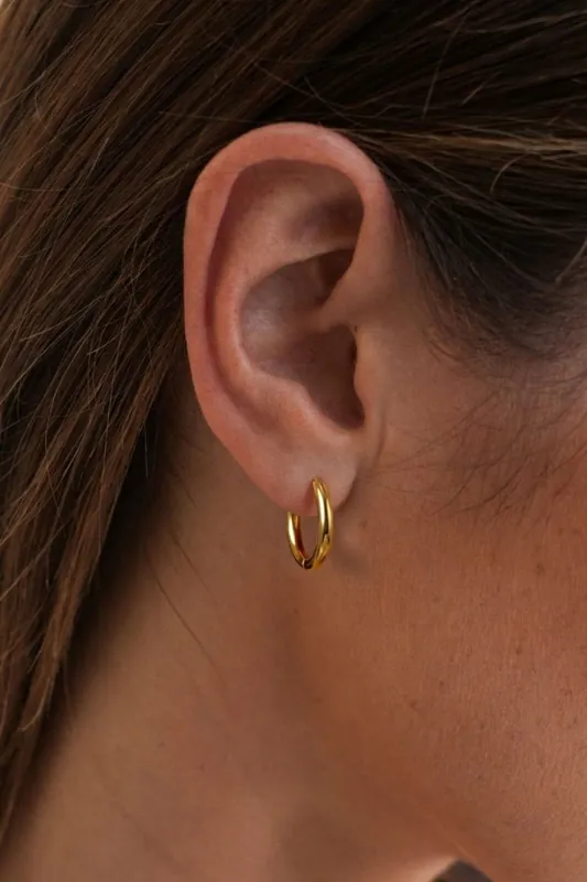 Gold Hoop Earrings - Serla