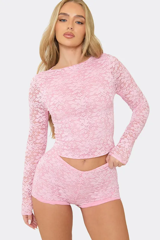 Long Sleeve Lace Top - EGO