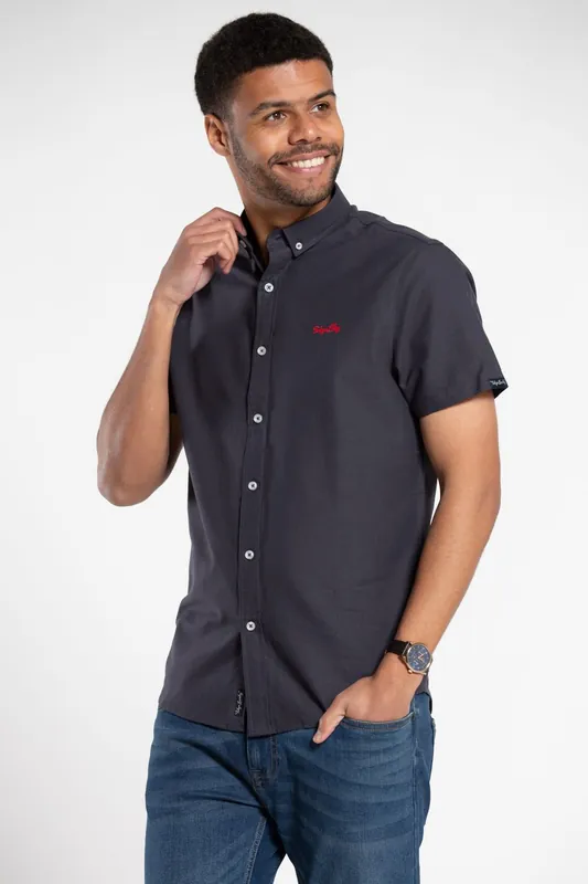 Cotton Oxford Short-Sleeve Shirt