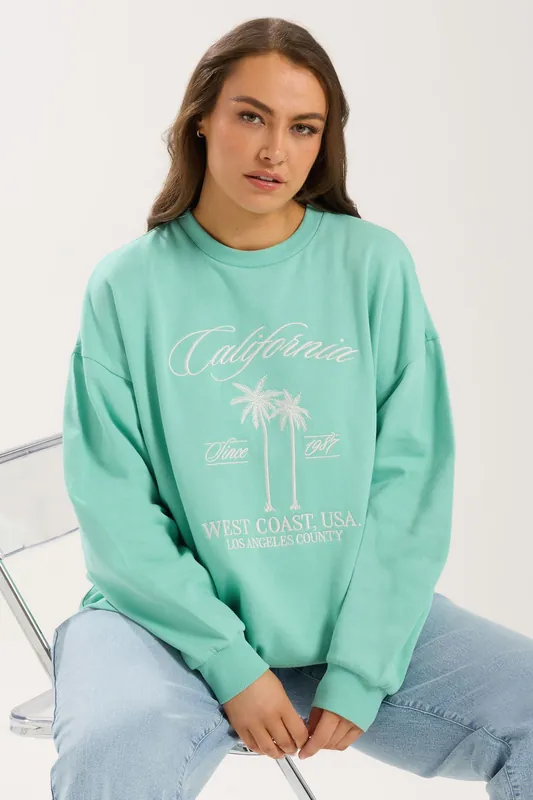 California' Embroidered Sweatshirt - Yours