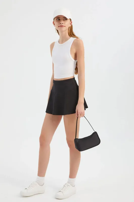 Mid Rise Ruffled Mini Skirt - Hiccup