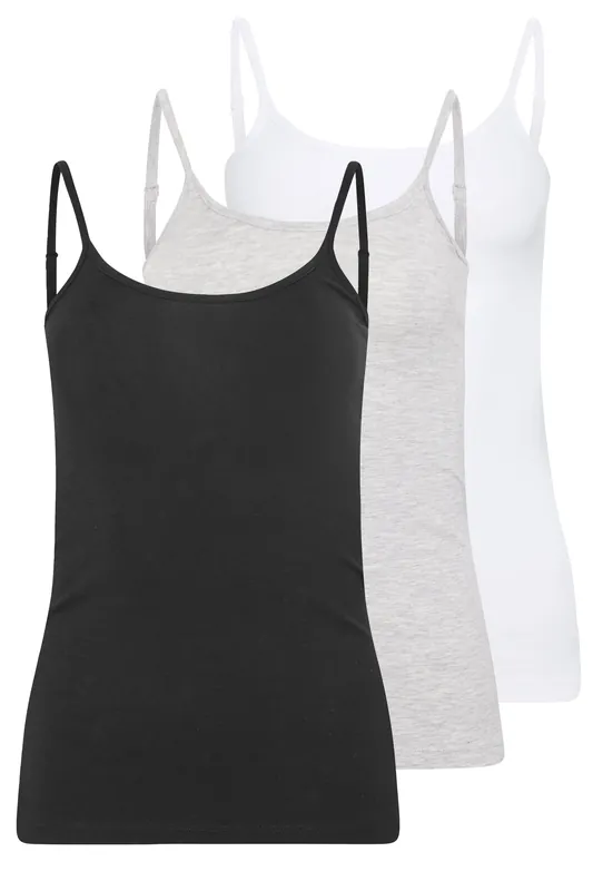 Petite 3 Pack Cami Vest Tops - PixieGirl