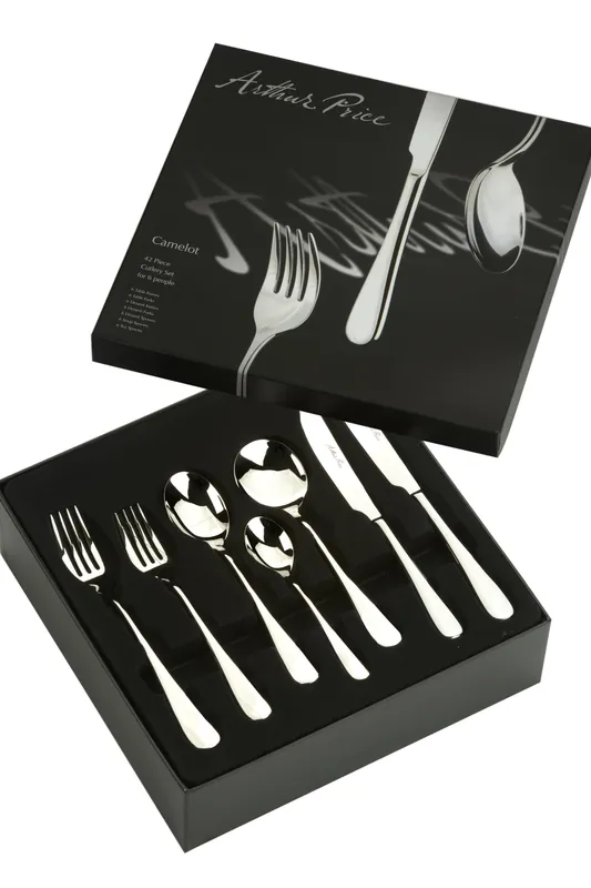 Signature 'Camelot' Stainless Steel 42 Piece 6 Person Boxed Cutlery Set - Arthur Price