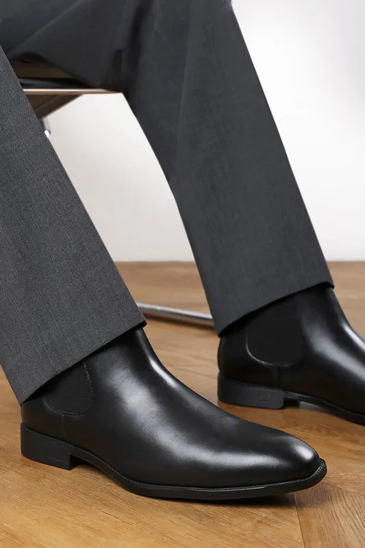 Henry' Formal Slip On Classic Chelsea Ankle Boots - Where's That From